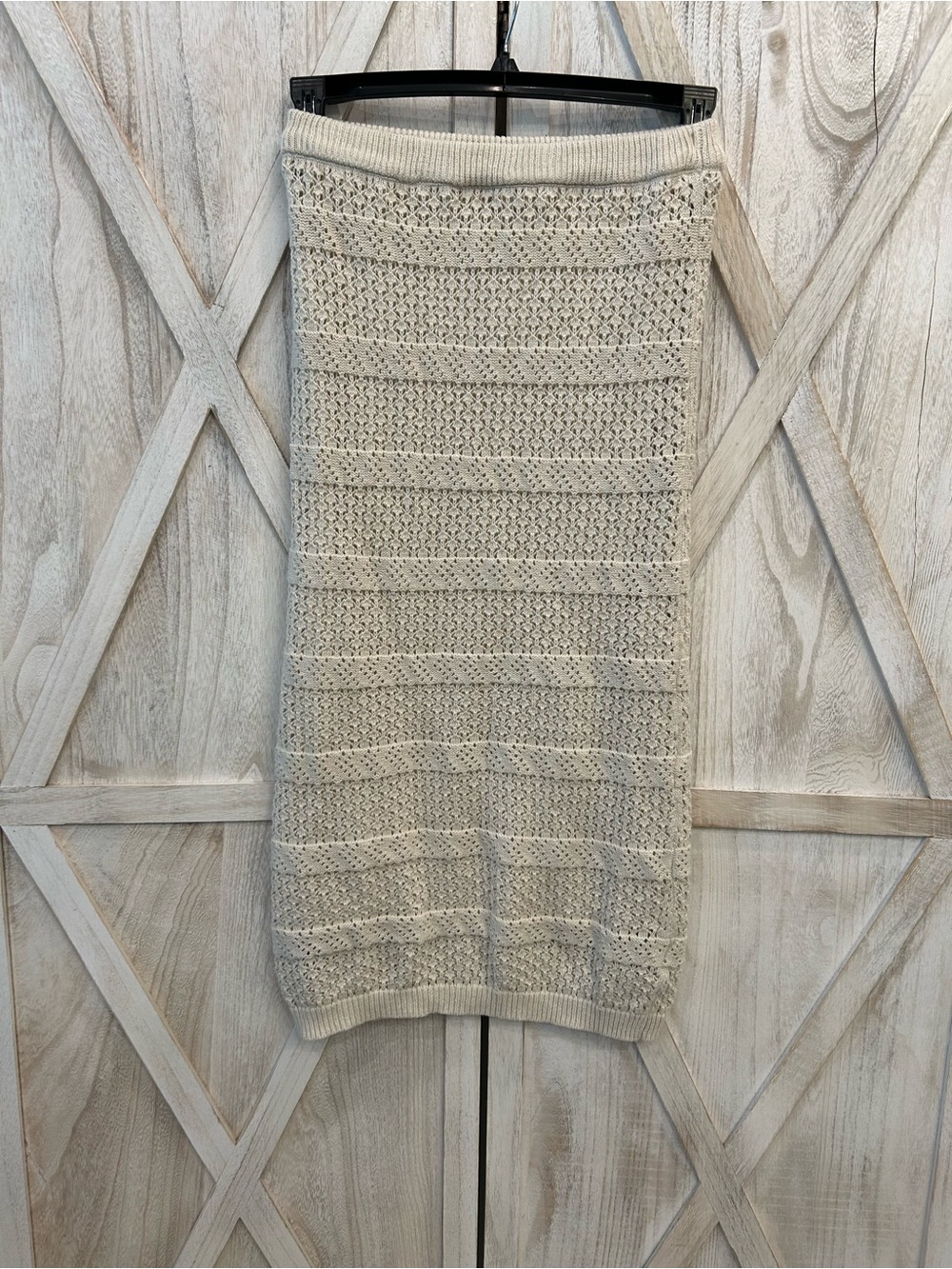Freshman Cream Knit Pencil Skirt